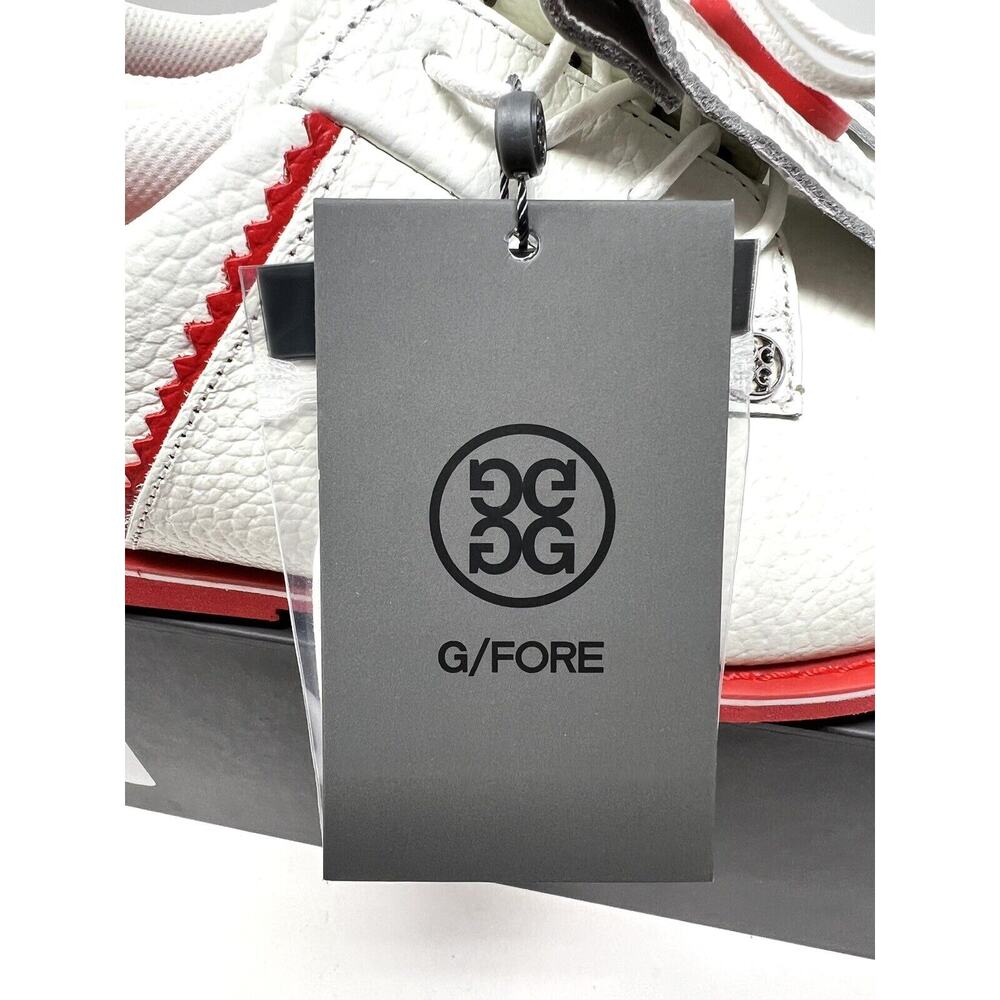 G/Fore G4 Kiltie Gallivanter Golf Shoes Womens Size 8.5 SNOW POPPY White Red - Picture 8 of 16